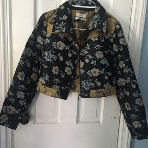 UO cropped jacquard jacket